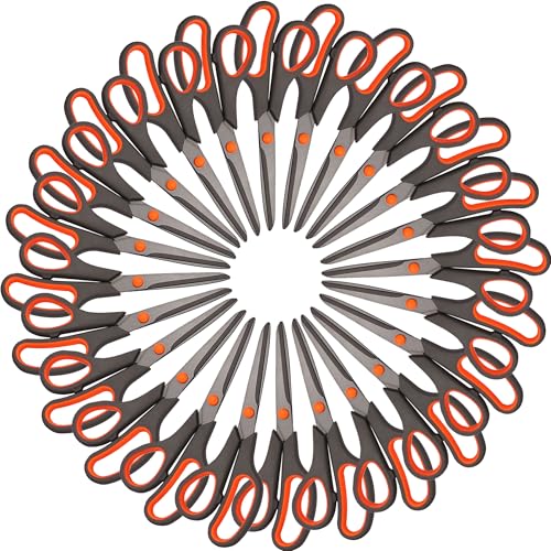 24 Pack 8“ All Purpose Titanium Scissors Heavy Duty for Everyday Use (6 Count)
