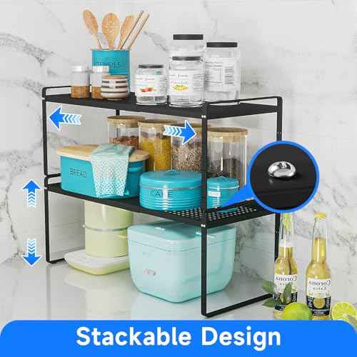 Expandable Cabinet Shelf Organizers (2 Count)