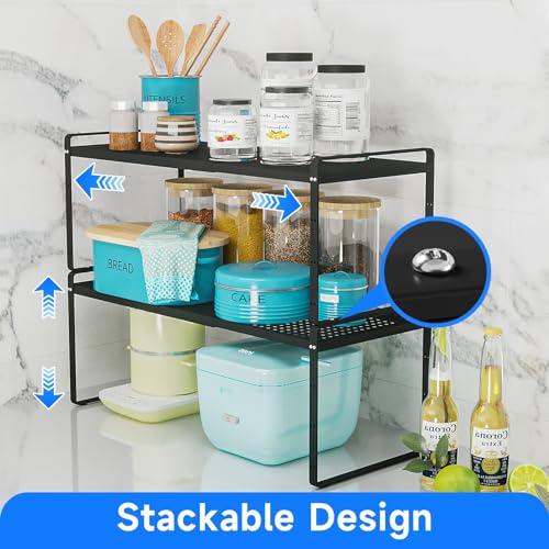 Expandable Kitchen Shelf Organizers (2 Count)