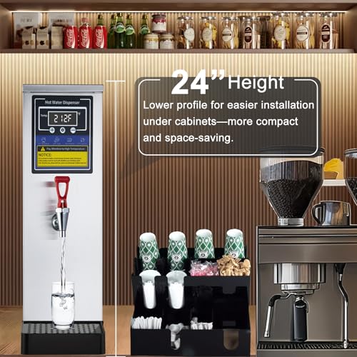 Hot Water Dispenser Commercial Water Boiler Countertop Hot Water Machine Stainless Steel Step