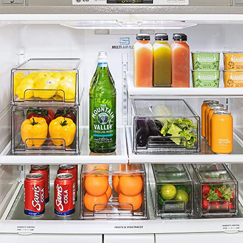 Clear Storage Drawers for Refrigerator & Pantry (4 Count)