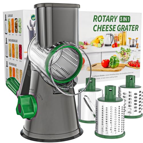 Rotary Cheese Grater Hand Crank Cheese Shredder for Fresh Cheese