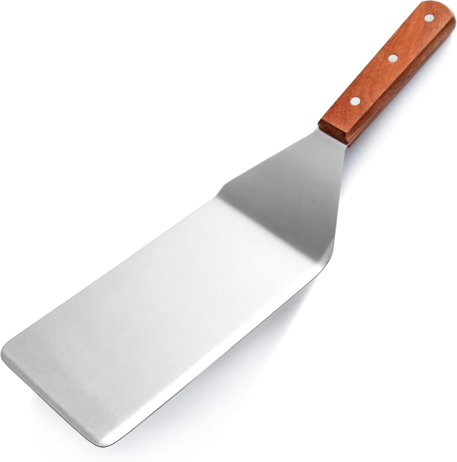 New Star Foodservice 36350 Wood Handle Extra Large Grill Turner/Spatula with Cutting Edge and 4-Inch Wide Blade, 16-Inch - Culinary Roots