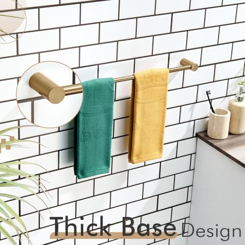 Bathroom Towel Rack Wall Mounted 24'' Bath Towel Bar Holder for Bathroom Hardware Accessories Champagne Bronze Stainless Steel