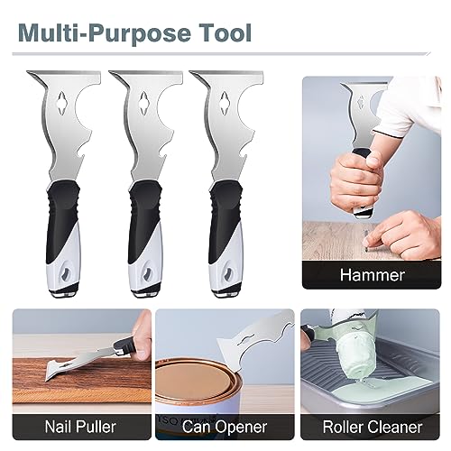 2 Pack 3" Bent Paint Scraper & 10