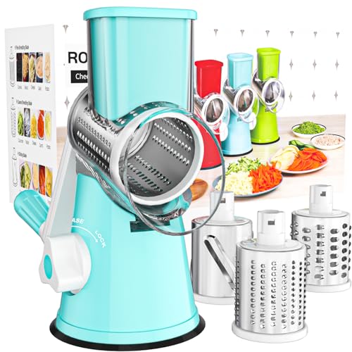 Cambom Rotary Cheese Grater Hand Crank Cheese Shredder for Fresh Cheese