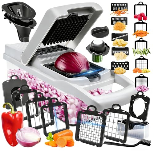 Multi 23-in-1 Pro Vegetable Chopper & Mandoline Slicer, 10 Blade-in-1 (23 Count)