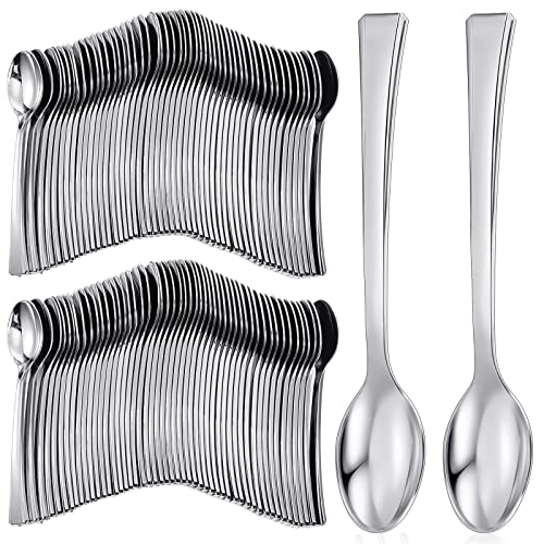 300 Pcs Plastic Mini Appetizer Spoon 4.5inch Disposable Silverware