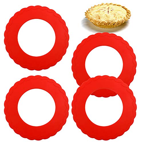 4 Pcs Mini Silicone Pie Crust Shields for 4 (4 Count)