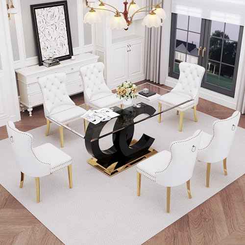 7 Piece Glass Dining Table Set for 6 (7 Count)