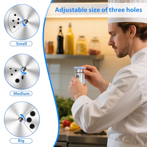 Glass Salt and Pepper Shaker Set with Seasoning Rack