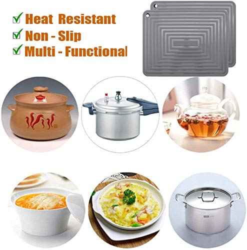Large Silicone Trivet Mats for Hot Dishes (2 Count)