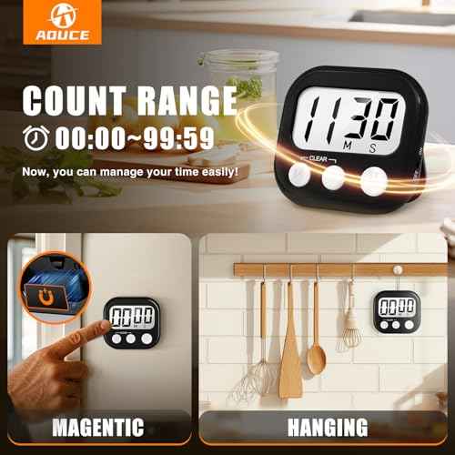 Digital Kitchen Timers for Cooking (2 Count)