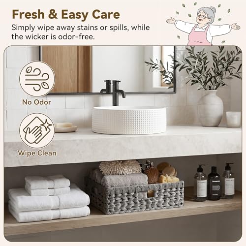 Wicker Storage Basket for Shelves
