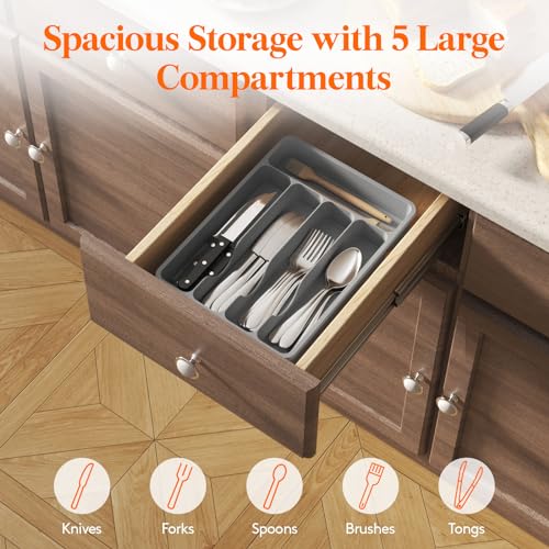 Silverware Drawer Organizer Tray