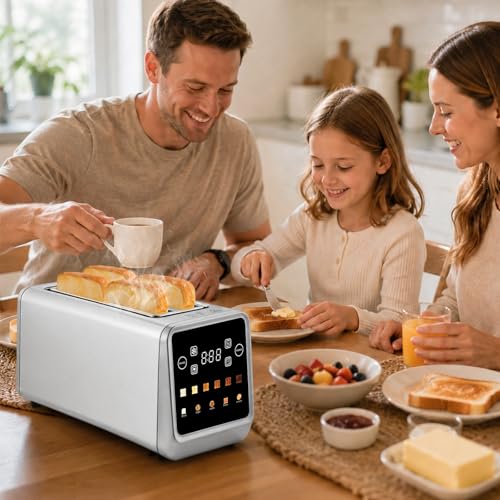 4 Slice Long Slot Touch Screen Toaster