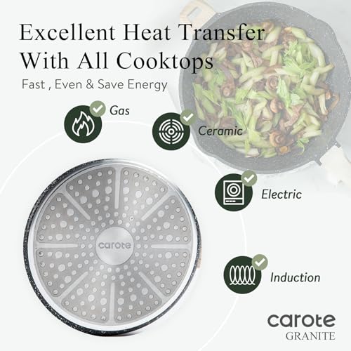12 Inch Nonstick Deep Frying Pan with Lid