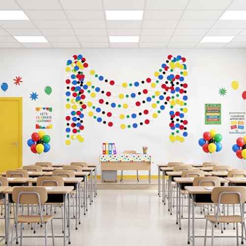 5 Pieces Circle Garland Banner Hanging (5 Foot)