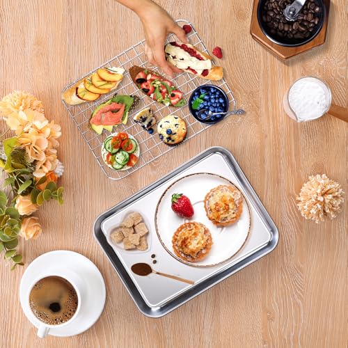 Toaster Oven Pan with Rack Set (4 Count)