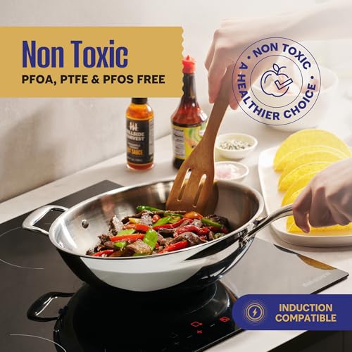 5 Ply Stainless Steel Wok Set