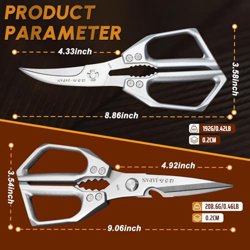 Kitchen Shears Set Silver (2 Count)