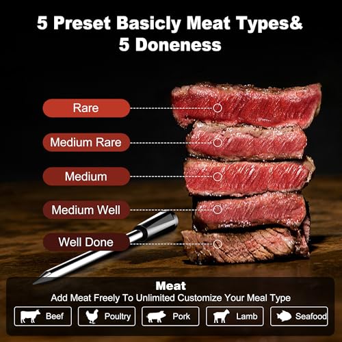 Smart Wireless Meat Thermometer 4 Probes (4 Count)