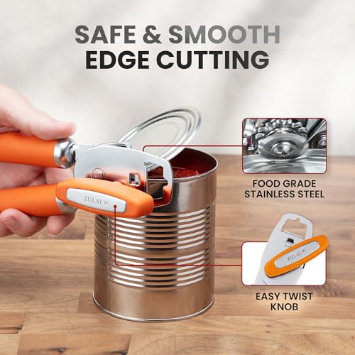 Heavy Duty Stainless Steel Can Opener Manual with Bottle Opener