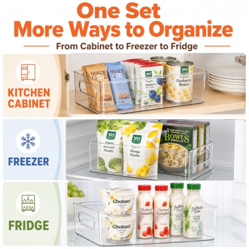 4 Pack Fridge Organizer Bins (4 Count)