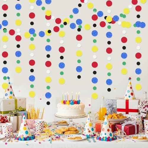 5 Pieces Circle Garland Banner Hanging (5 Foot)