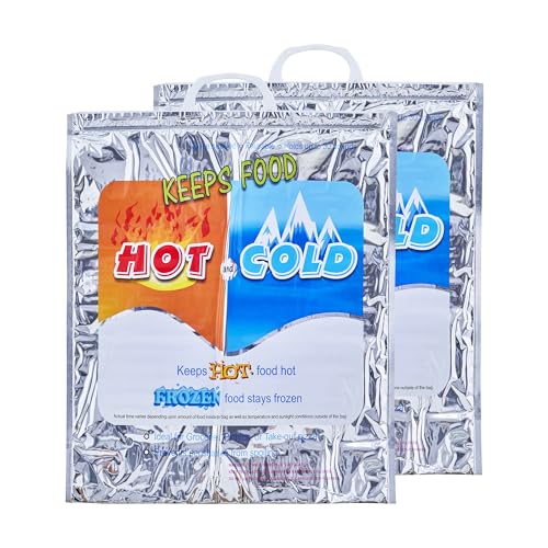 Hot and Cold Insulated Bags for Food Delivery (2 Count)