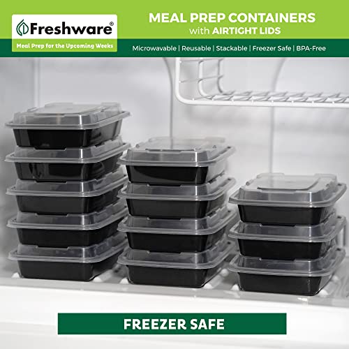 Meal Prep Containers [15 Pack] 1 Compartment Food Storage Containers with Lids (15 Count)