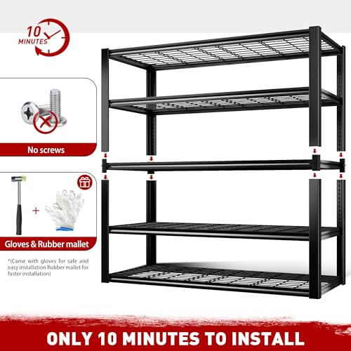 48" W Garage Shelving Heavy Duty Load 2500LBS (3 Count)