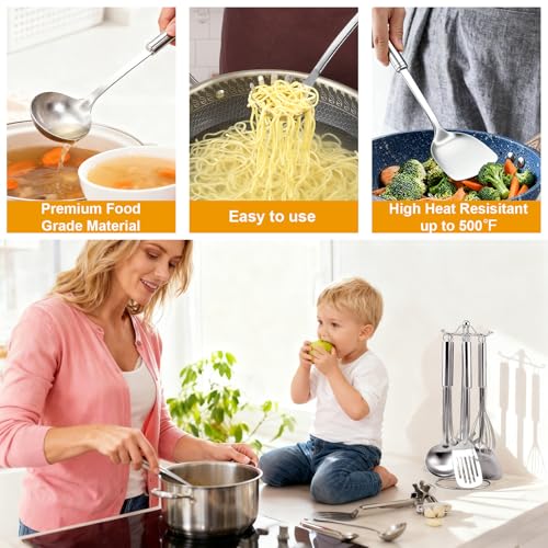 Stainless Steel Kitchen Cooking Utensils Set of 7 (7 Count)