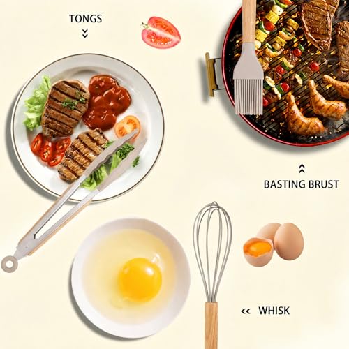 Silicone Cooking Kitchen Utensils Set