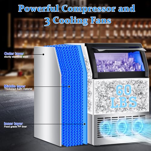 Ice Maker Commercial Spray Drench Ice Maker Machine 200Lbs