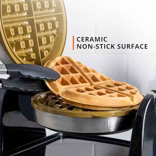 Waffle Maker Rotating Belgian Waffle Maker