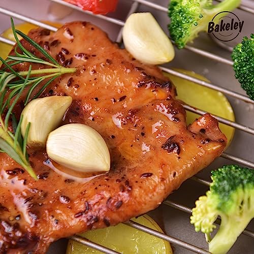 13 Inch Baking Pan With Rack Carbon Steel Nonstick Tray for Oven Roasting