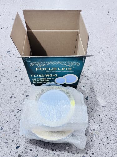 Gold Plastic Plates Set (51 Count)