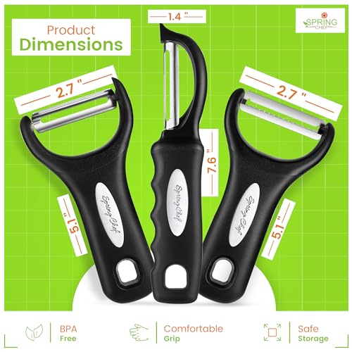 3pcs Vegetable Peelers for Kitchen (3 Count)
