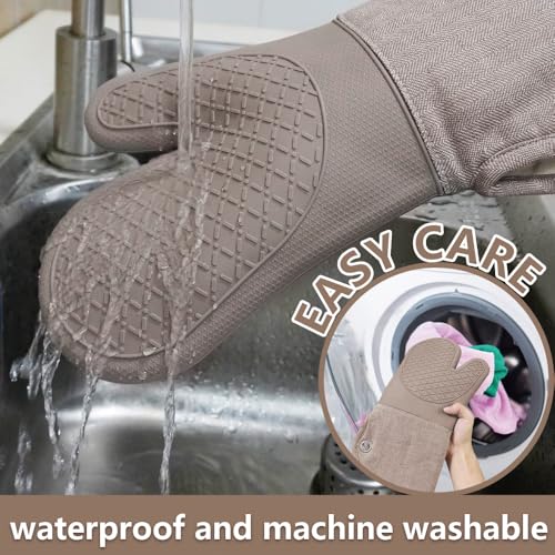Professional Microwave Silicone Oven Mitts one Pair (3 Count)