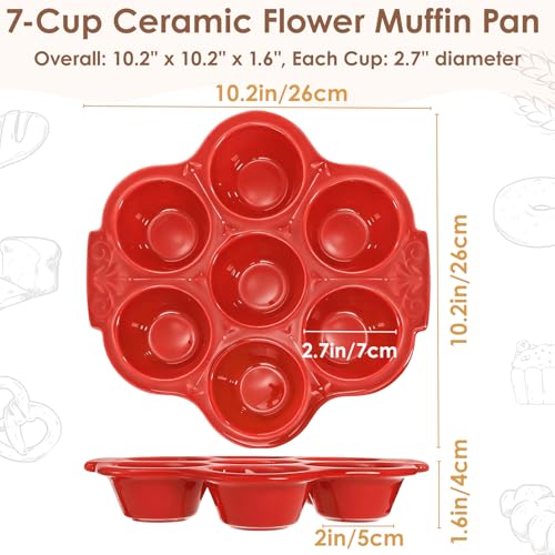 2 Pack Red Ceramic Muffin Pans (2 Count)