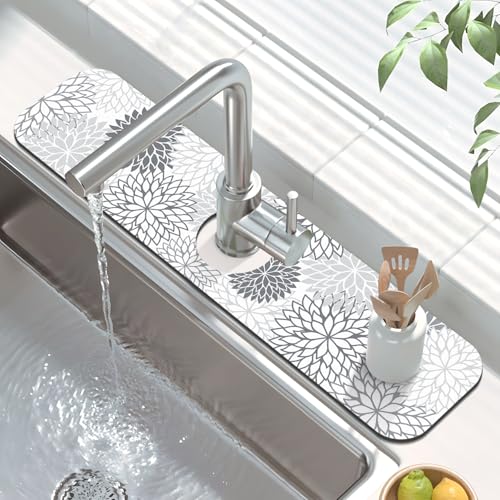 2PCS 17" x 32" Dish Drying Mat & 24" x 5.5" Sink Splash Guard (2 Count)