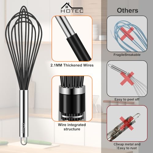 4 Pieces Silicone Whisks Set (4 Count)