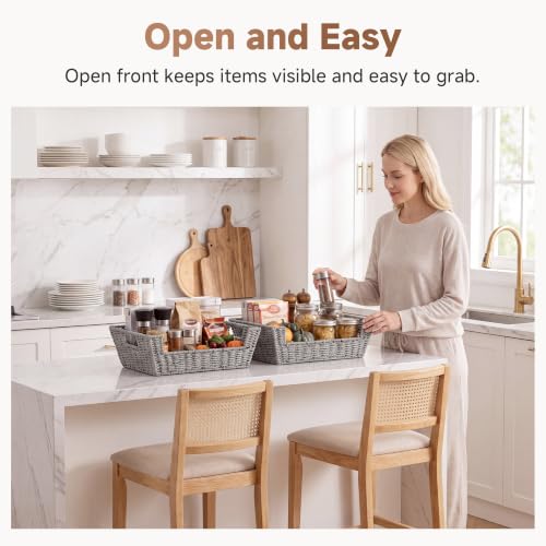 Pantry Baskets for Organizing (2 Count)