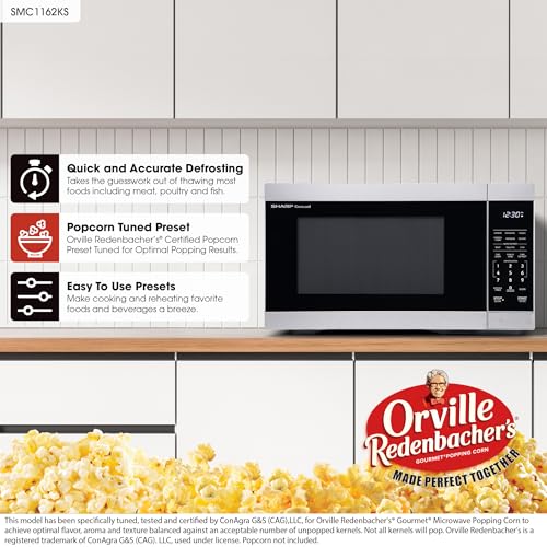 SMC1162KS 1.1 cu. ft. 1000W Stainless Steel Countertop Microwave Oven