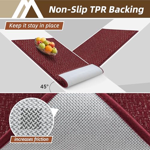 Dirt Trapper Door Mat 36"x60" Non Slip Washable Red (15 Sq Ft)