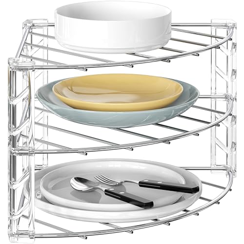 3 Tier Counter and Cabinet Corner Shelf Organizer