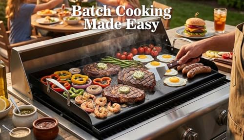 25 x 16 Inch NanoCeramic Cast Iron Griddle for Gas Grills