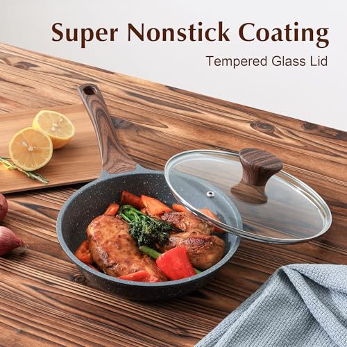 Nonstick Frying Pan Skillet with Lid