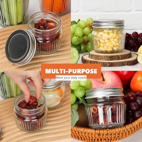 Small Glass Mason Jars with Lids (24 Count)